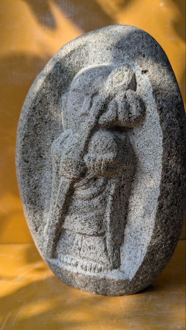 石仏、錫杖を持っ地蔵、地蔵菩薩、倉田辰彦作
