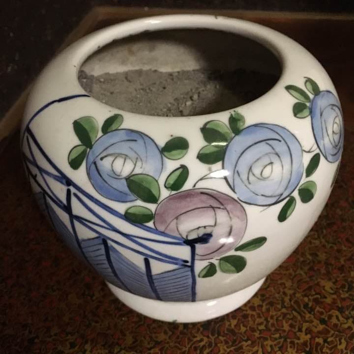 大正ロマン【手あぶり 火鉢】薔薇の模様