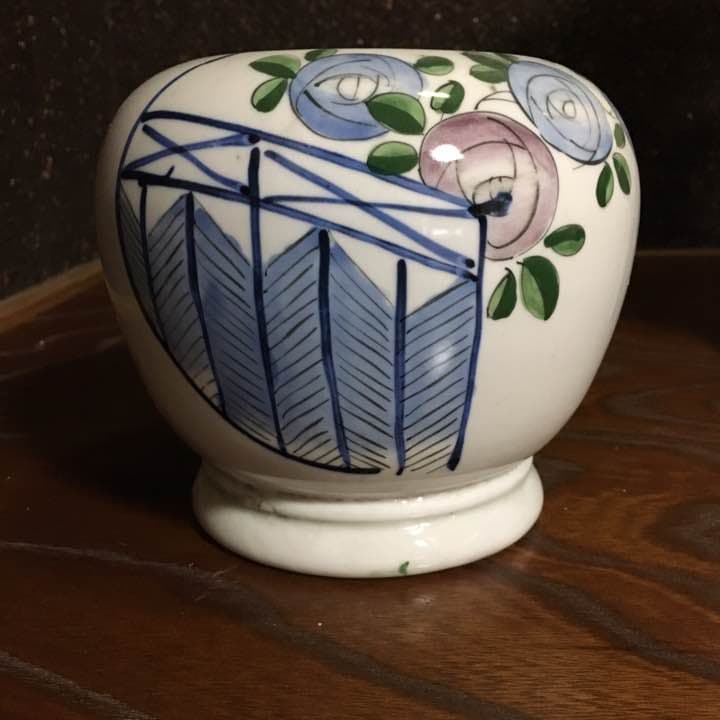 大正ロマン【手あぶり 火鉢】薔薇の模様