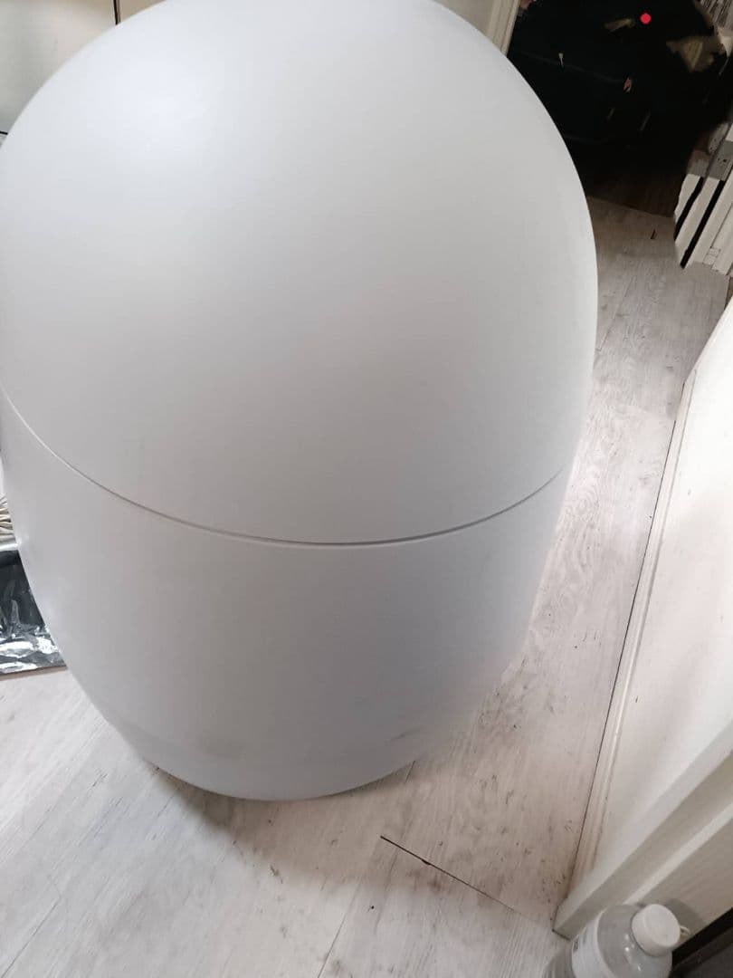 自動猫トイレ ホワイト 円形デザイン