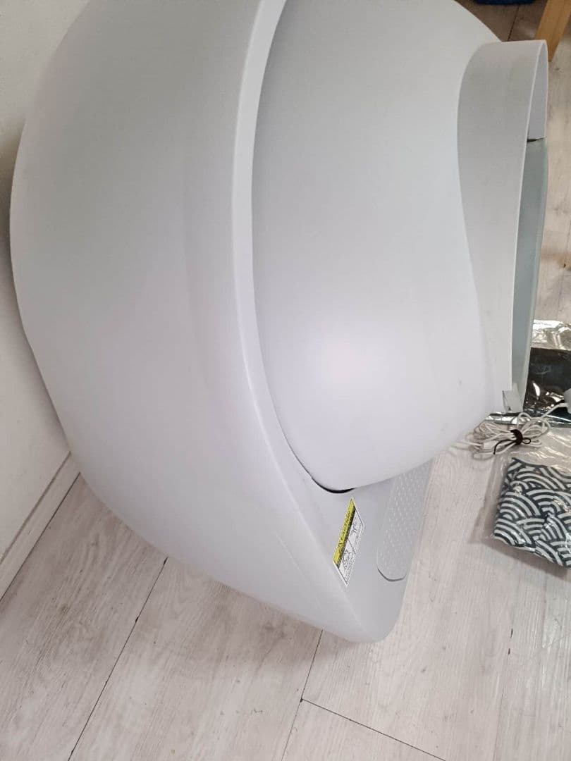 自動猫トイレ ホワイト 円形デザイン