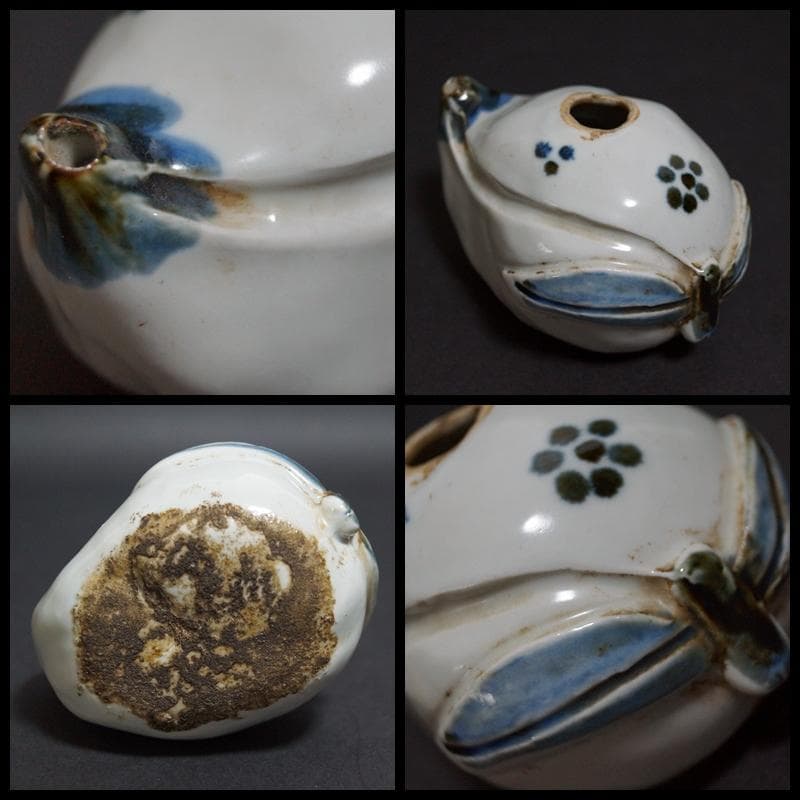 文房至宝 清大型古端渓硯(六石眼)重5.4kg 古玉筆/李朝水滴/古銅製梅文筆置