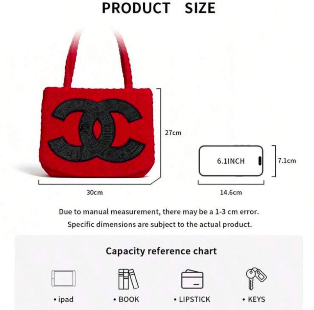 CHANEL メイクアップバッグ レッド