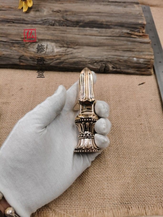 【修縁堂】 真言宗 仏教工芸品 不動明王 研磨 独鈷杵 金剛杵