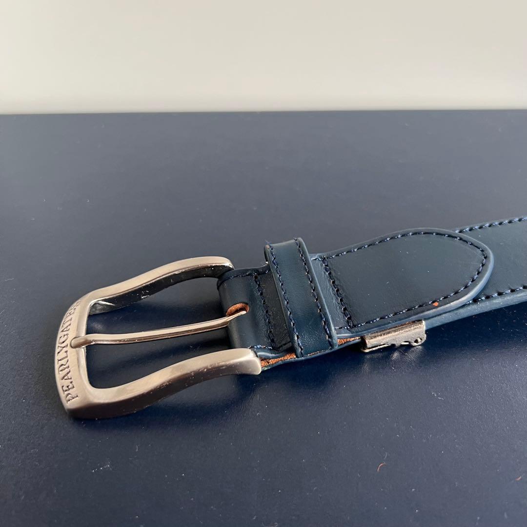 PEARLY GATES 刺繍ロゴ ベルト ネイビー