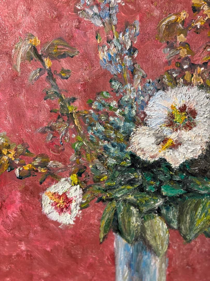 花々の主張　油彩画