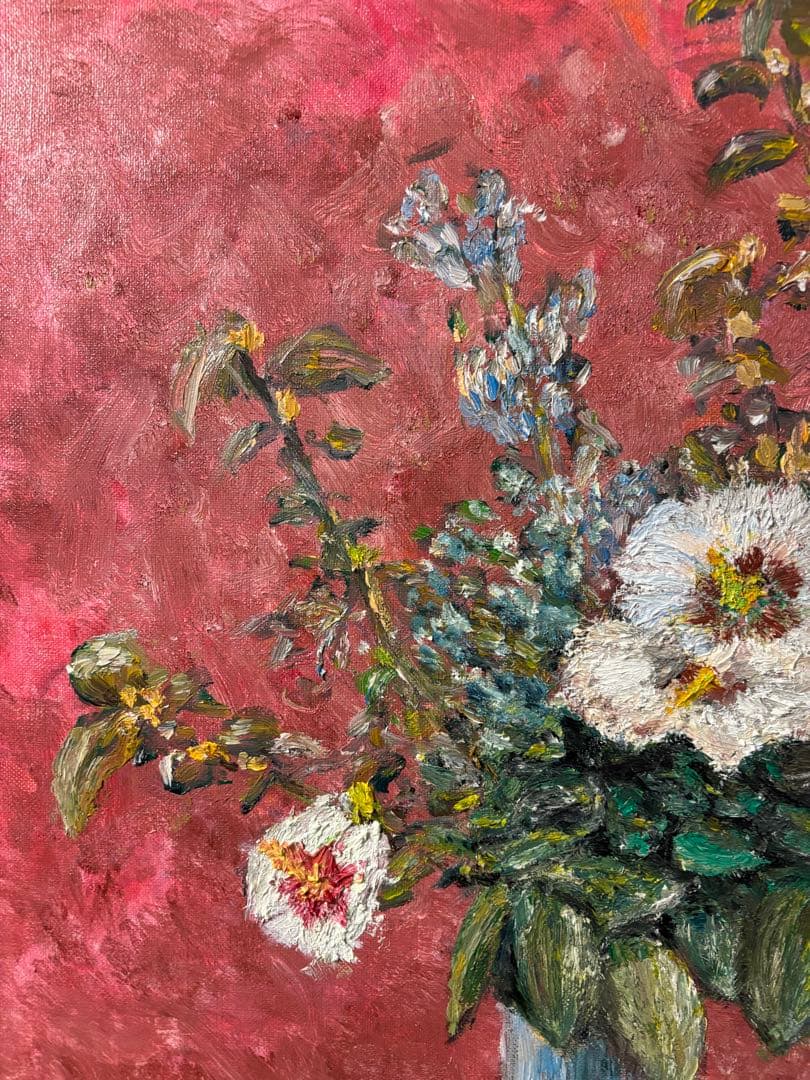 花々の主張　油彩画