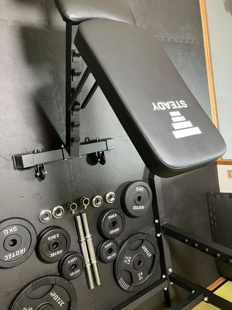 筋トレセット ハーフラック・バーベル・ダンベル・トレーニングベンチ