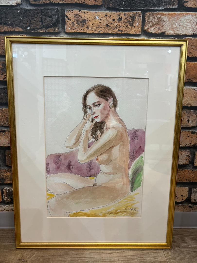 真作 寺島龍一 「裸婦」６号