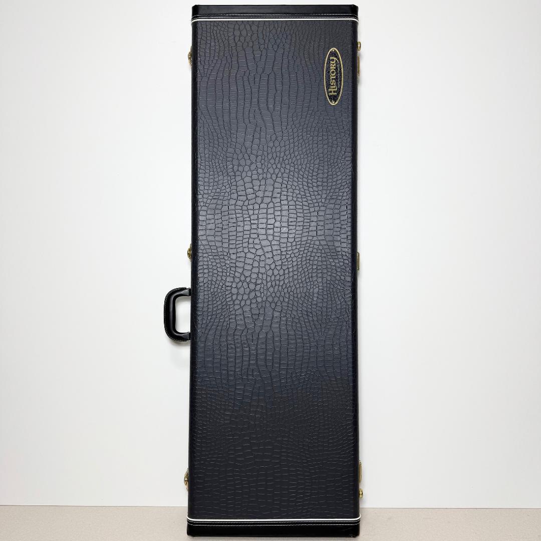 美品 History ワニ革風 エレキベース 用 ハードケース 鍵付