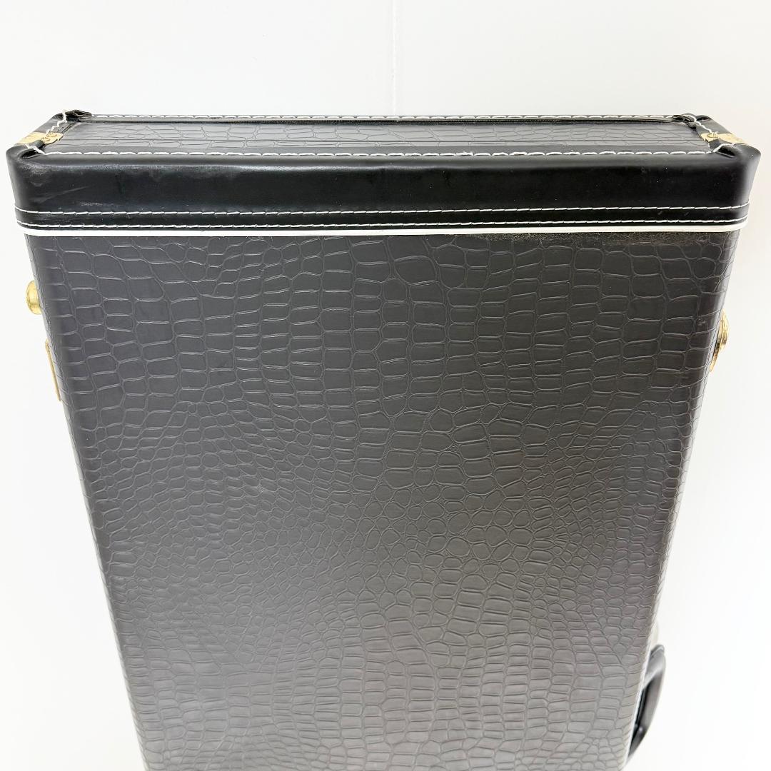 美品 History ワニ革風 エレキベース 用 ハードケース 鍵付