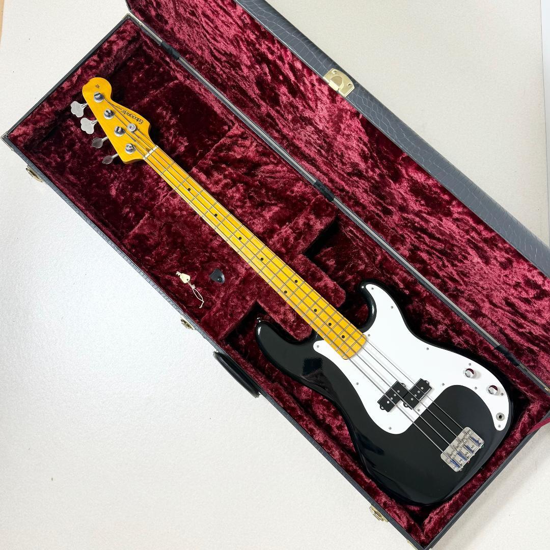 美品 History ワニ革風 エレキベース 用 ハードケース 鍵付