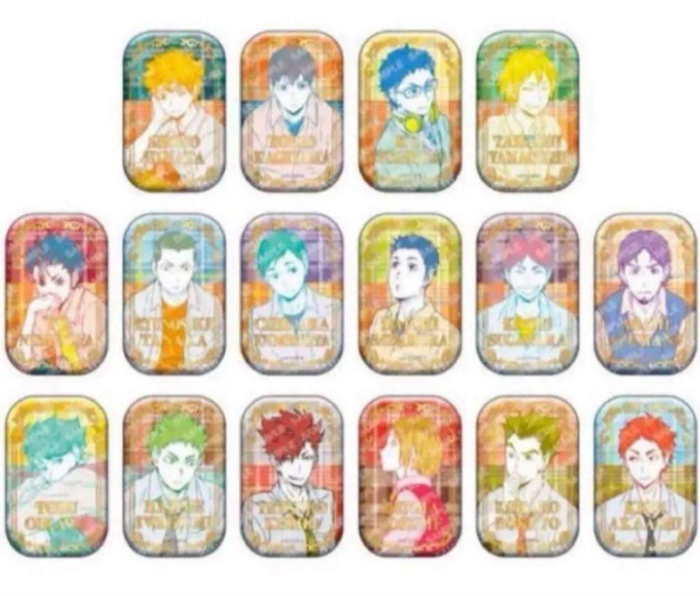 ハイキュー!! セブンネット限定 スクエア缶バッジ オフショット×カラー 第1弾