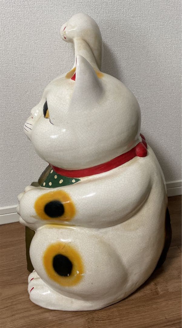 招き猫　巨大　骨董　アンティーク