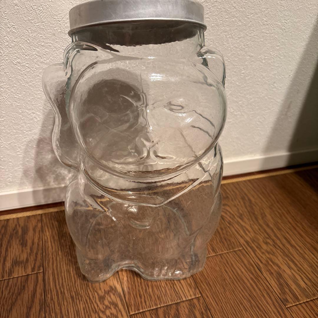 招き猫 駄菓子屋ガラス瓶 昭和レトロ アンティーク