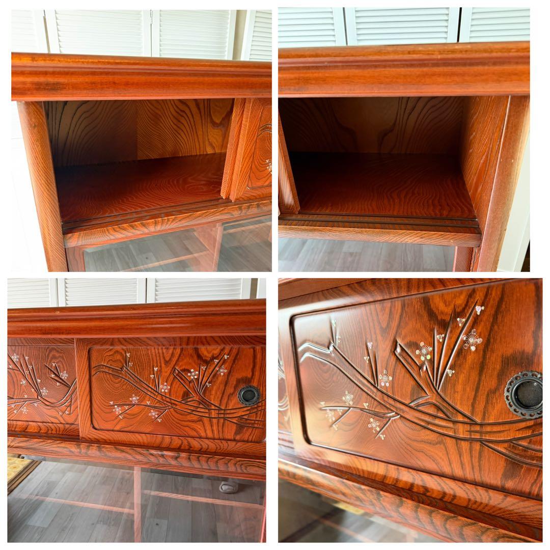 欅材 レトロ茶箪笥 水箪笥 古家具 昭和 アンティーク 収納棚