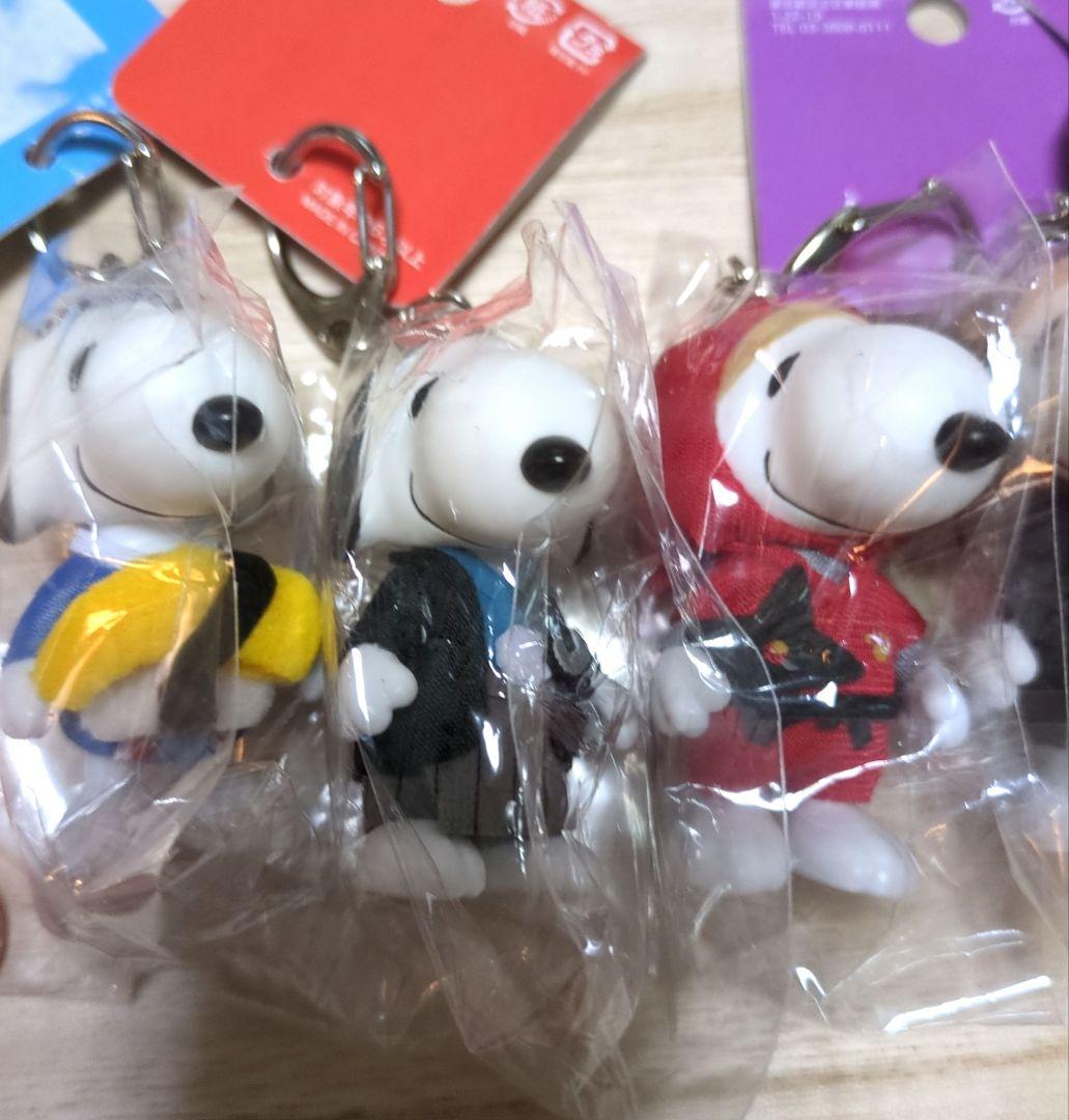 スヌーピー　コスチューム　マスコットキーホルダー　5体セット　忍者　寿司　武士