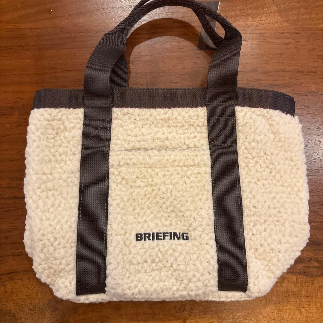BRIEFING ゴルフカートバック　リバーシブル　ボア クリーム色