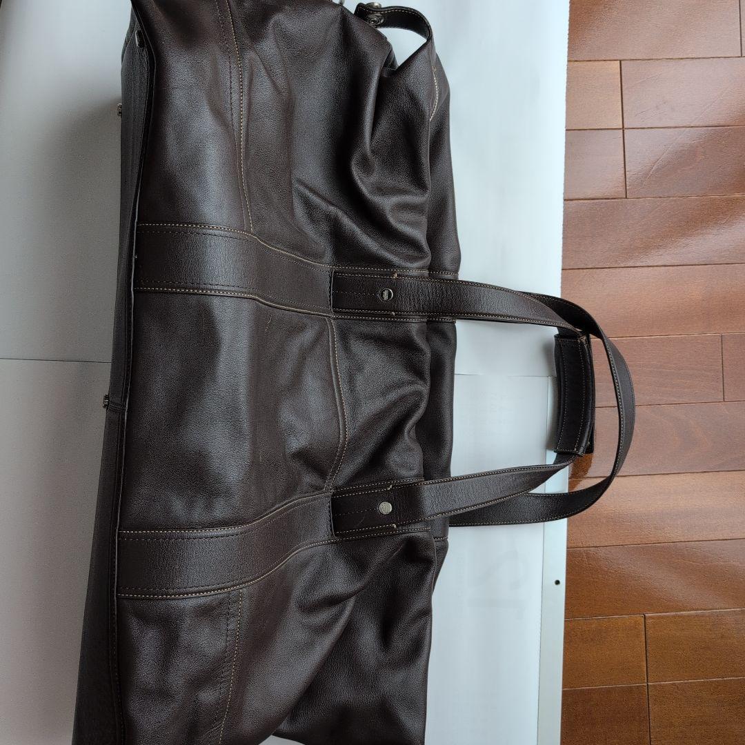 COACH　ダークブラウン レザー ボストンバッグ