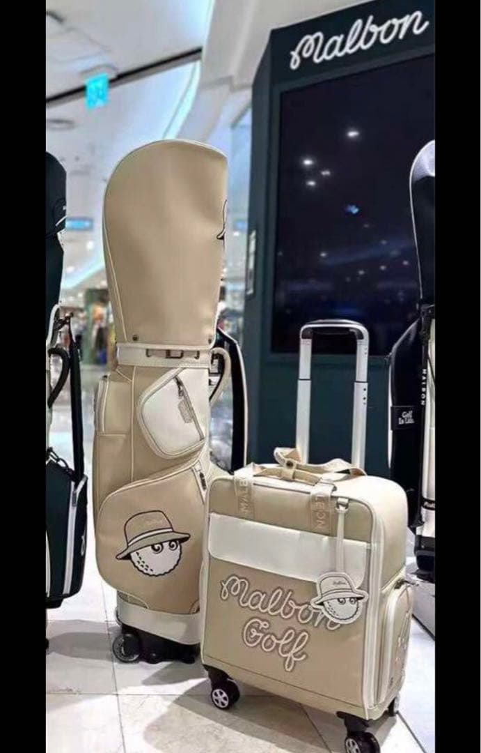マルボンゴルフ Malbon キャディバッグ スーツケース 2点セット