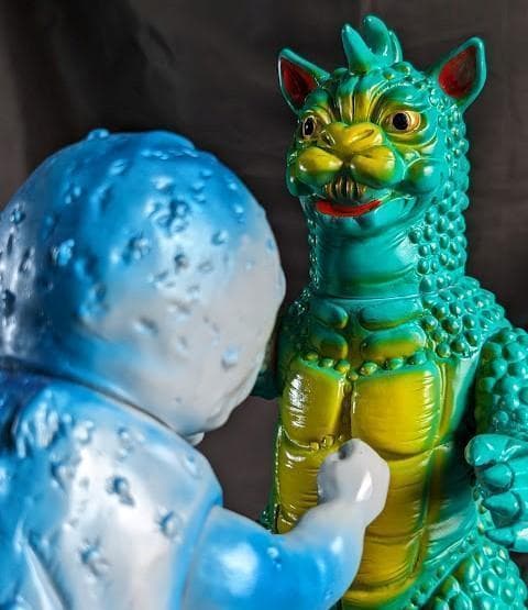 ガバラ＆ミニラ（ブルマァク復刻・マルサン）ソフビフィギュア２体セット