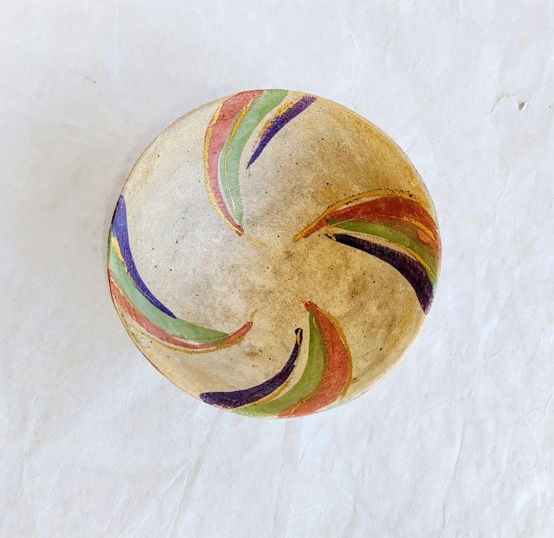 彩文碗二点 (杉浦康益 作) 未使用 新品同様