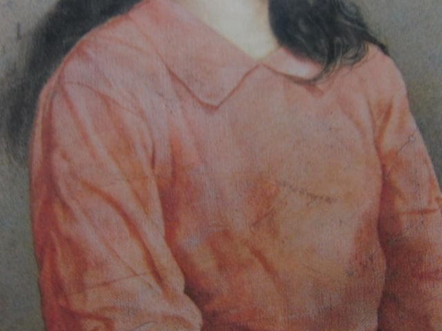 藤井　勉【あたたかな部屋】、希少画集画、状態良好、新品額装付