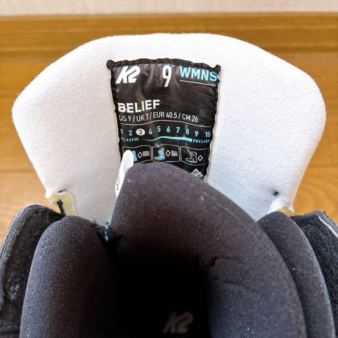 K2 BELIEF スノーボードブーツ 女性用 ブラック26cm
