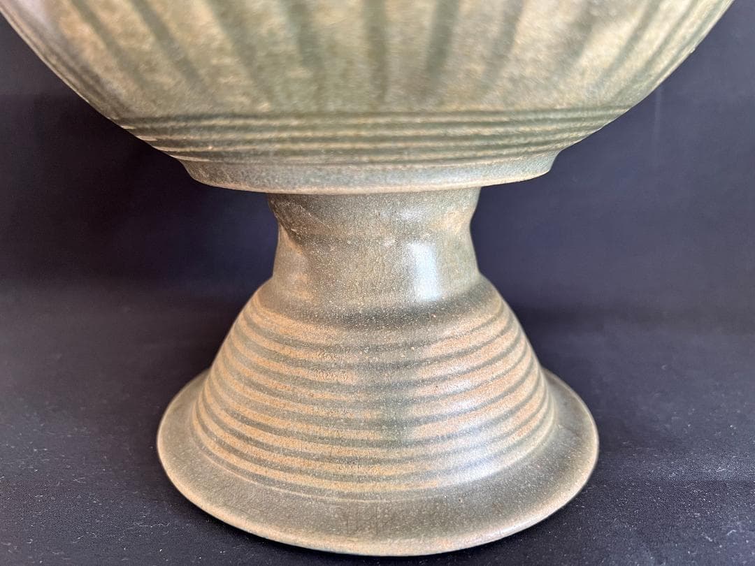 【海】タイ古陶磁　博物館級青磁鉢　スンコロク　宋胡録　骨董品 時代品 美術品