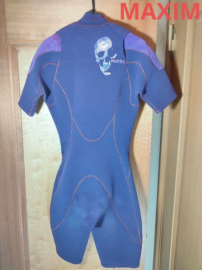 【美品】MAXIM 正規品　パープル　高級ウエットスーツ　ノンジップ　スプリング