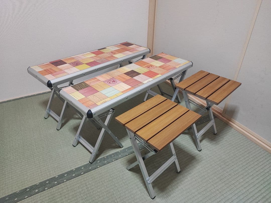 ※値下げ　コールマン テーブル ナチュラルモザイクファミリーリビングセットプラス