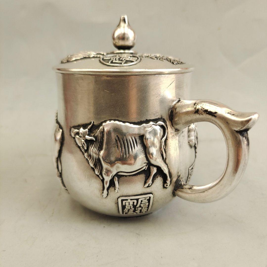 五牛豊登蓋碗 飲茶食器 中国茶器 煎茶道具 現代工芸品美術品 置物