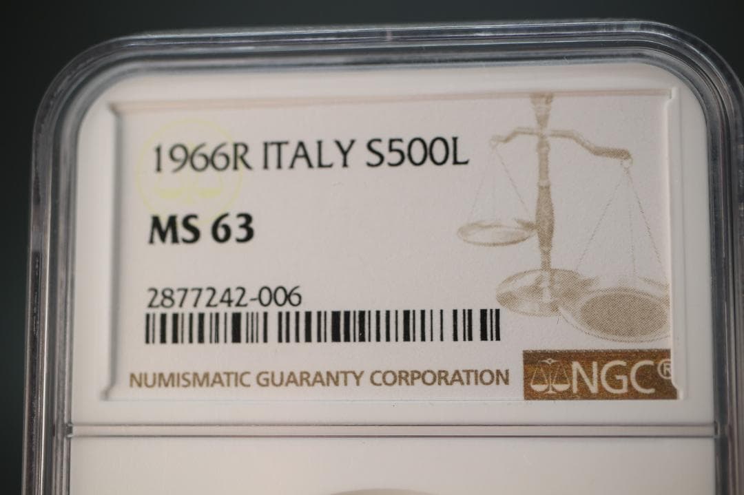 イタリア 1966年 500リラ銀貨 ルネサンス風の女性胸像 シルバー