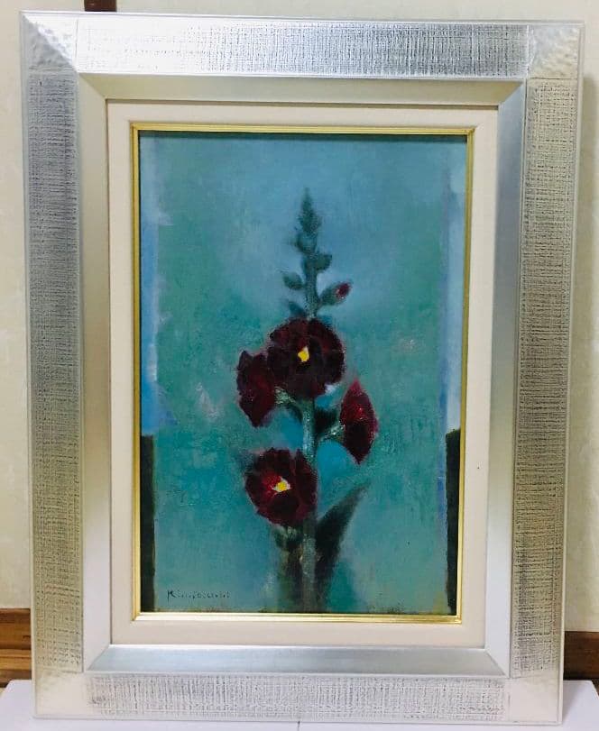 立葵　油絵　P6(409×273mm)