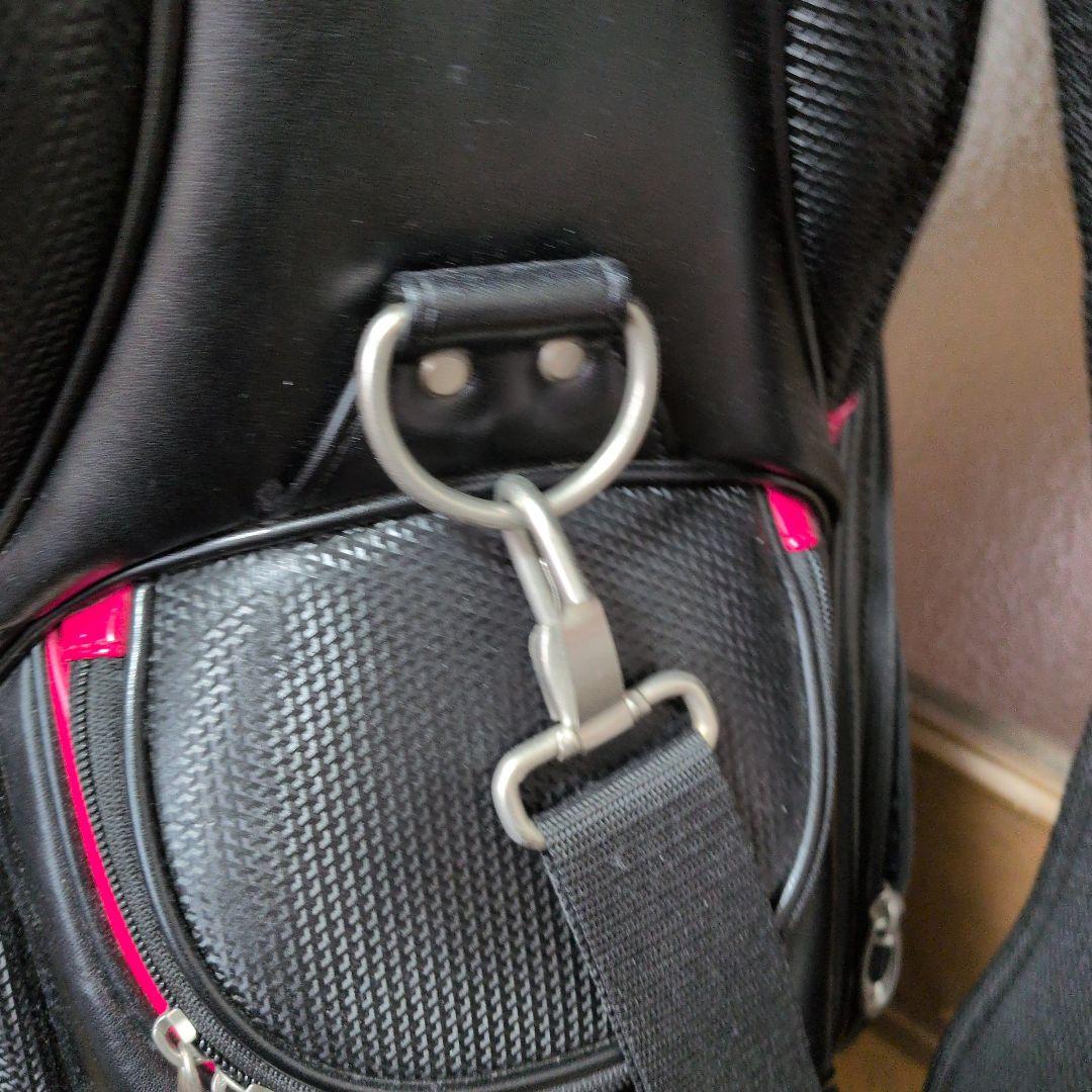 送料無料/美品　TOURSTAGE キャディバッグ 黒/赤