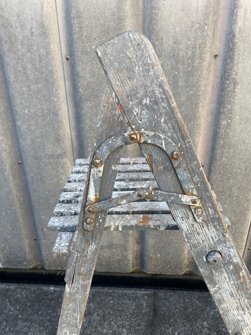 ビンテージ/イギリス/英国製/木製/大型/ラダー/脚立/ディスプレイ/店舗什器②