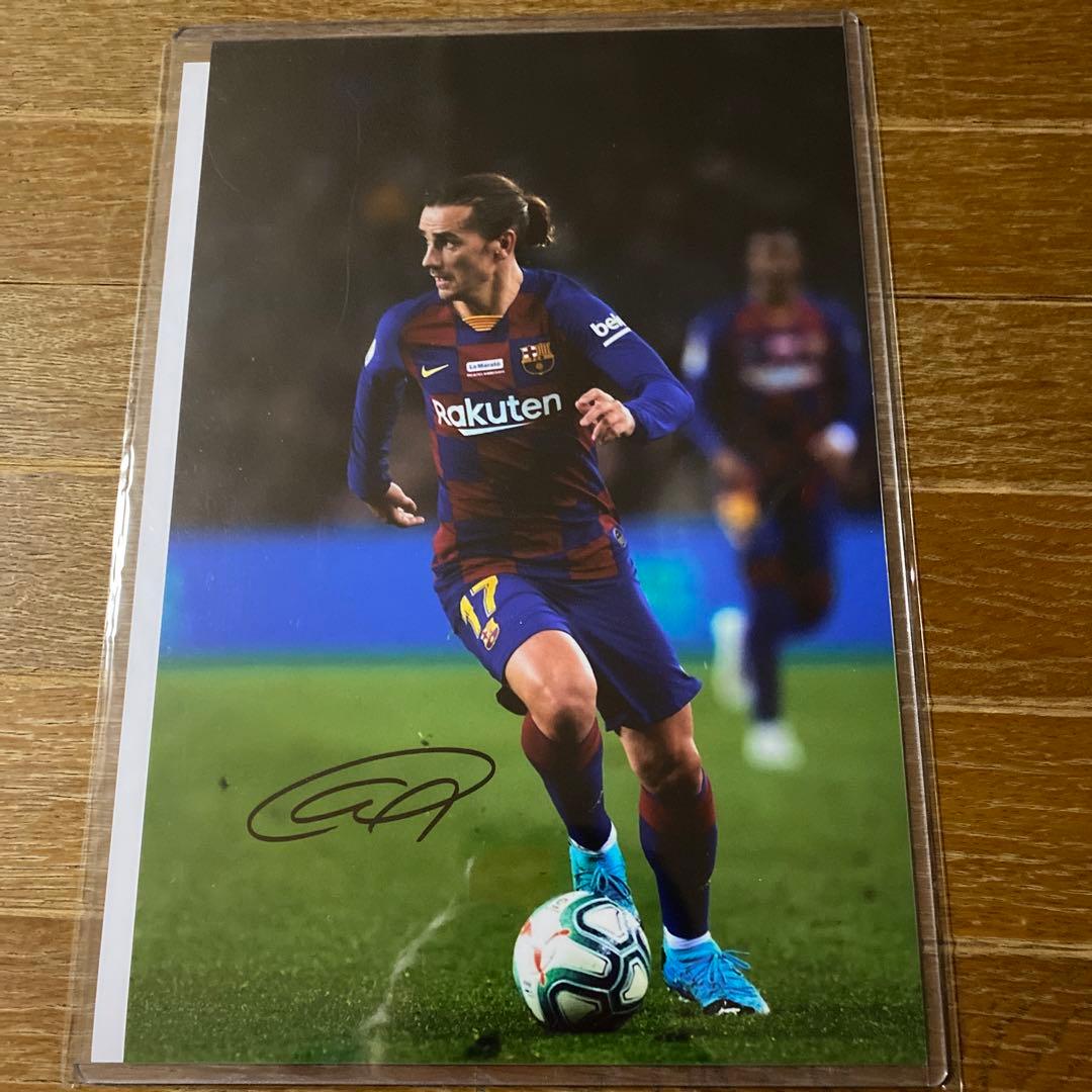 フランス代表　アントワーヌグリーズマン　 FCバルセロナ　 直筆サイン入りフォト