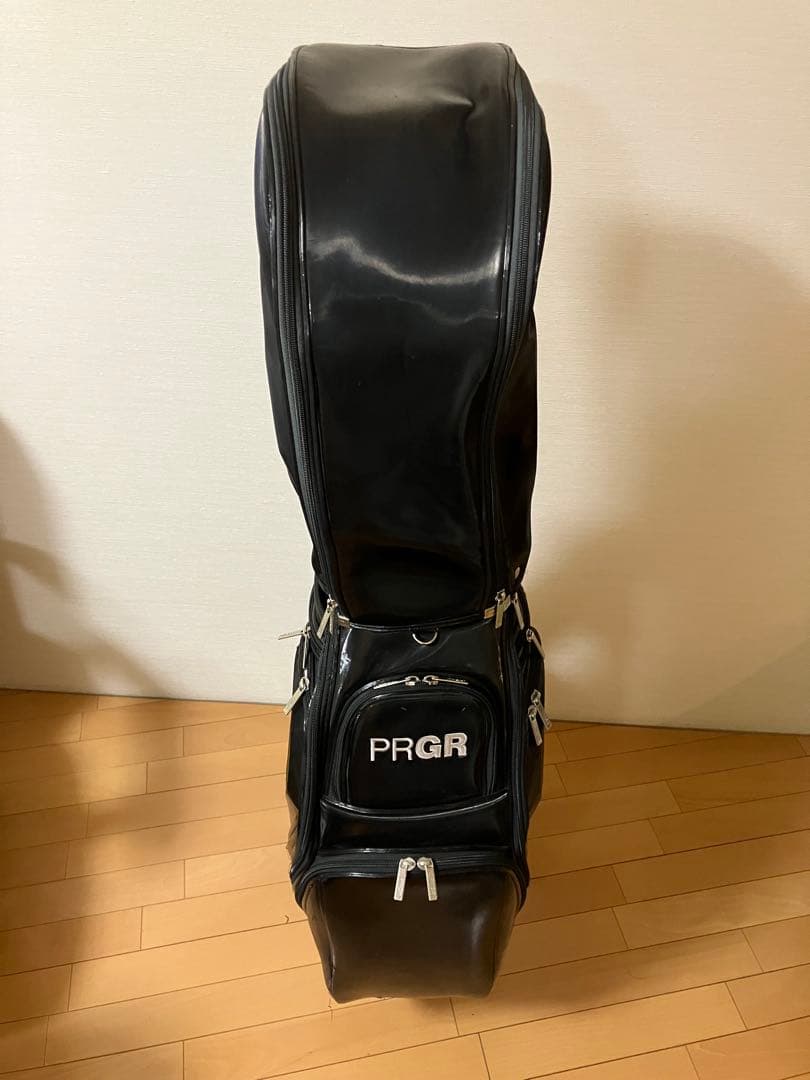 PRGR ゴルフバッグ ブラック　プロ仕様モデル　保温ドリンクホルダー付