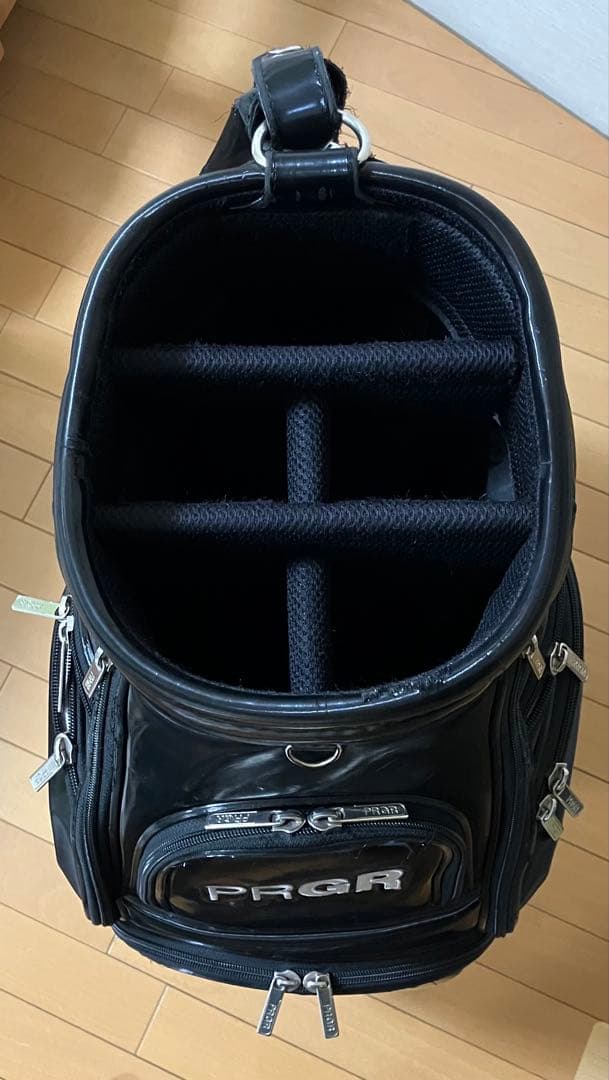PRGR ゴルフバッグ ブラック　プロ仕様モデル　保温ドリンクホルダー付