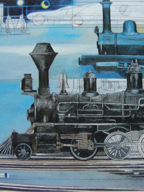 芝田友司、「歳月は動き行く」、希少な額装用画集より、新品高級額装付