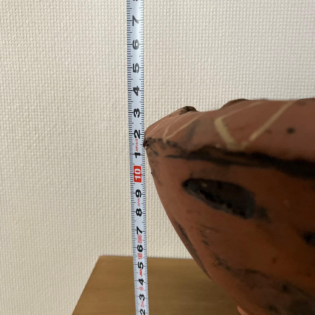 新品未使用 笠間焼 芳賀美智子氏 脚付変容鉢