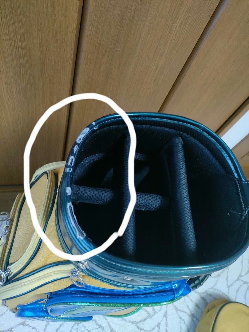 キャディーバッグ ミエコウエサコのnoisy×2 レモン柄キャイエロー/グリーン