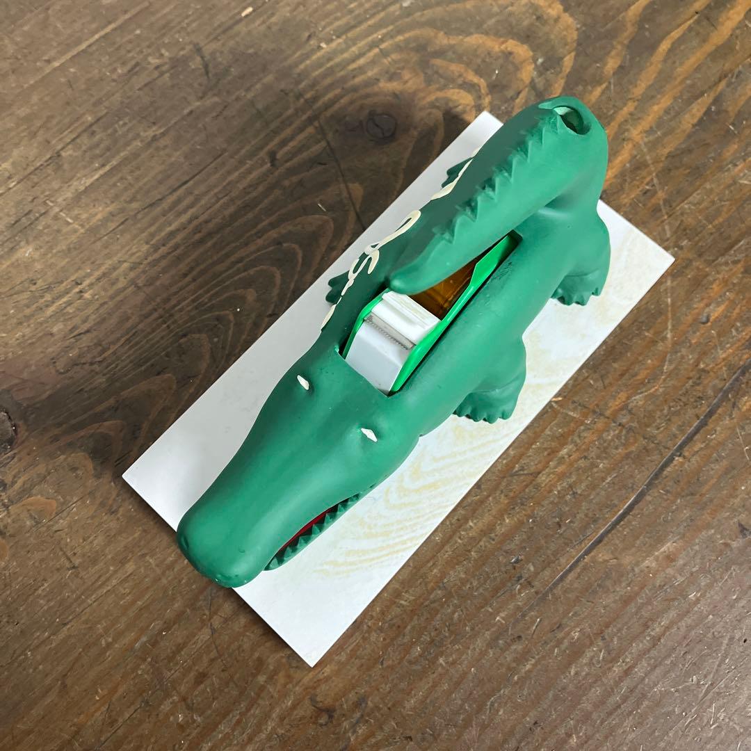 希少◾️Lacoste ラコステ テープカッター 置物 オブジェ 鰐 ワニ