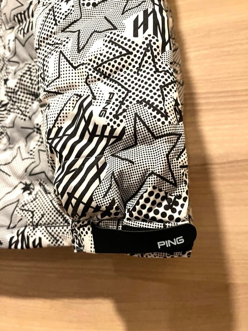 極美品 PING 中綿ブルゾン L パンツ M セットアップ 総柄 白 星 ロゴ