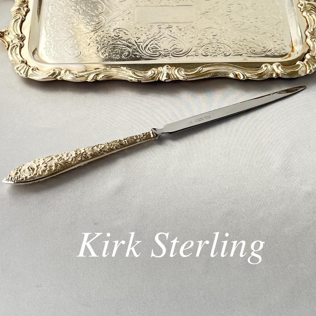 【Kirk】【純銀ハンドル】 フローラルのレターナイフ / ペーパーナイフ