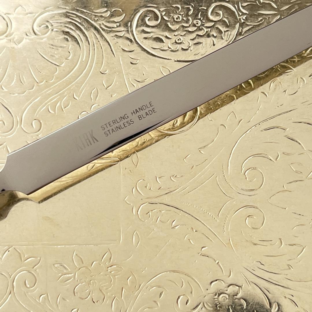 【Kirk】【純銀ハンドル】 フローラルのレターナイフ / ペーパーナイフ