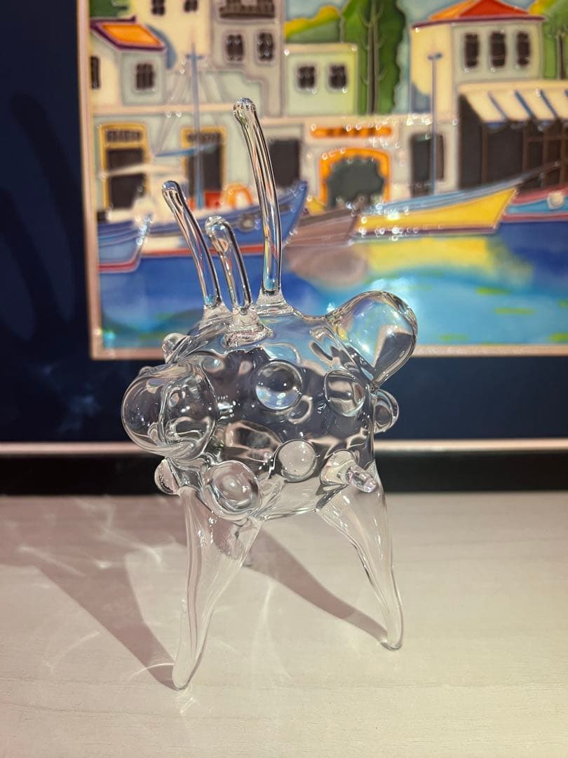ボヘミアン　ガラス　レネ　オブジェ　チェコ