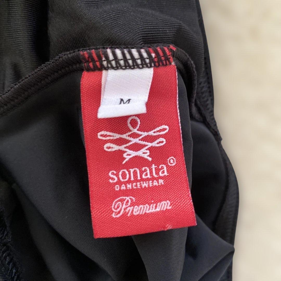 ［新品］sonata 黒 レース袖 ハイネック レオタードMサイズ