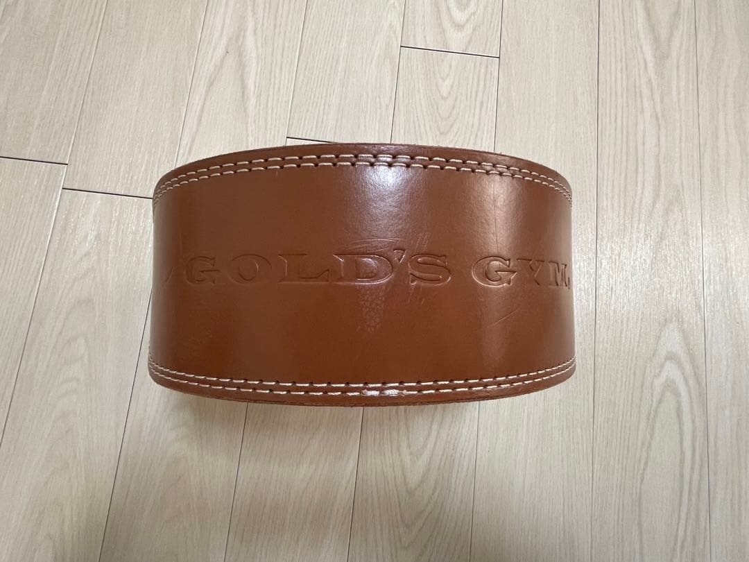 【美品】GOLD'S GYM プロレザー パワーベルト S