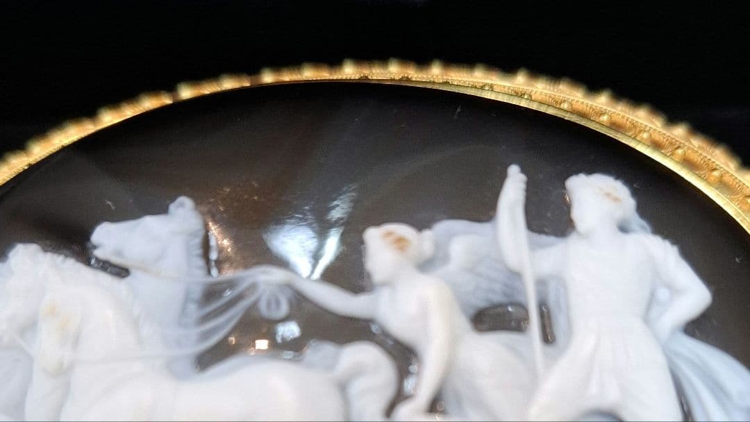 【迫力存在感満点】ストーンカメオ　瑪瑙　メノウ　ドイツイダー=オーバーシュタイン